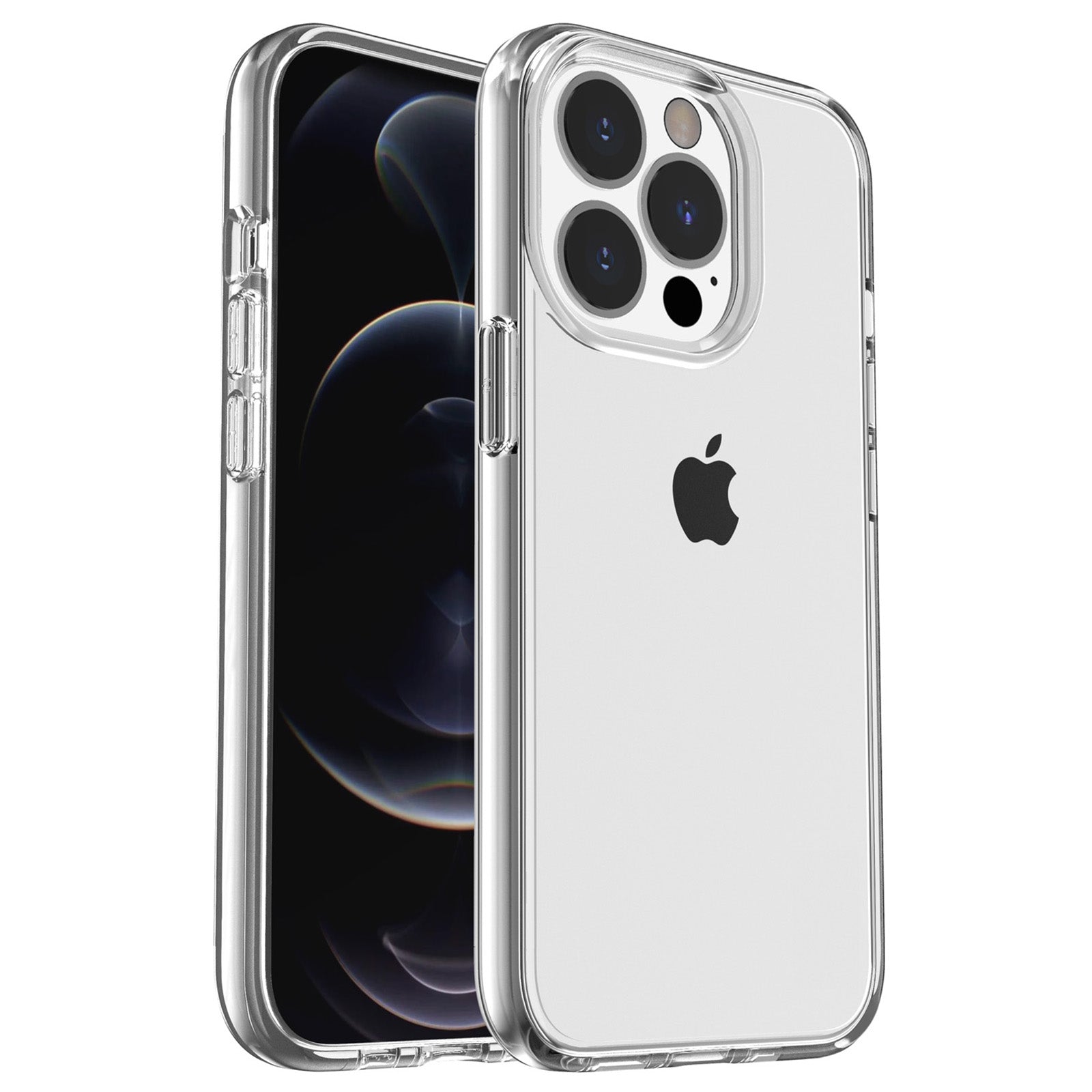 Transparent Phone Case for iPhone 15 Pro , Hard PC + Soft TPU Case Anti-collision Hybrid Cover - Transparent Transparent Phone Case for iPhone 15 Pro , Hard PC + Soft TPU Case Anti-collision Hybrid Cover - Transparent